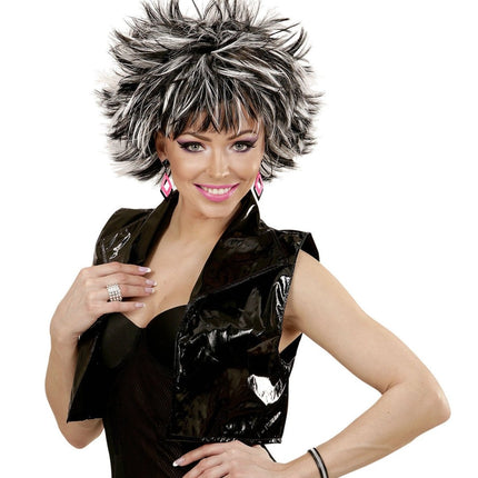 Zwart Witte Pruik van Widmann koop je bij Partywinkel