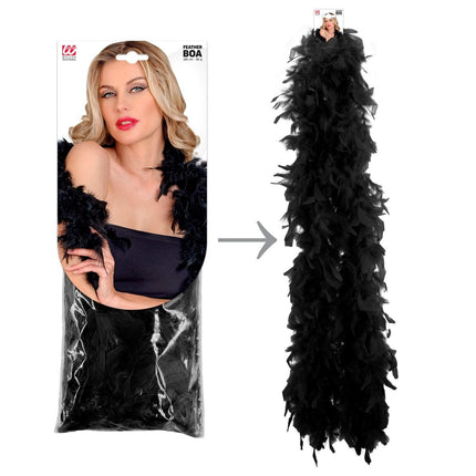 Zwarte Boa 1,8m van Widmann koop je bij Partywinkel