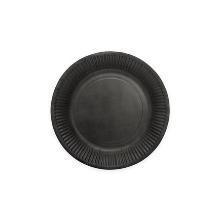 Zwarte Borden Papier 18cm 20st van WeFiesta koop je bij Partywinkel