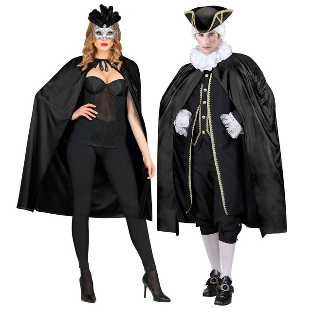 Zwarte Cape 1,10m van Widmann koop je bij Partywinkel