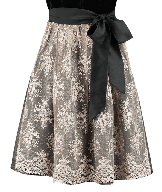 Zwarte Dirndl Jurk Oktoberfest Dames Velvet van Haus Huberts koop je bij Partywinkel