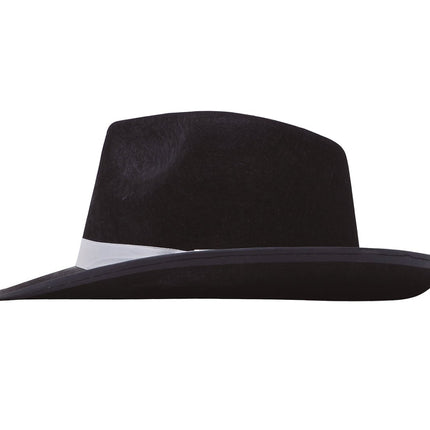 Zwarte Gangster Hoed Wit Lint van Fiestas Guirca koop je bij Partywinkel