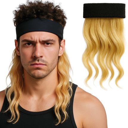 Zwarte Haarband Met Blonde Haren van Fiestas Guirca koop je bij Partywinkel