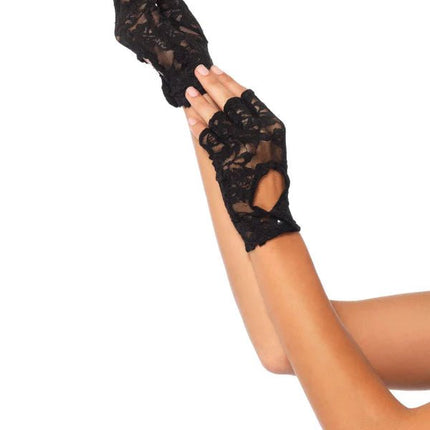 Zwarte Handboeien Kant - Partywinkel - 714718499413