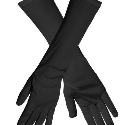 Zwarte Handschoenen Lang - Partywinkel - 8712026030900