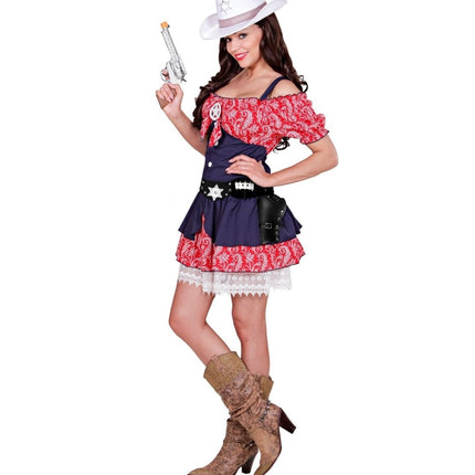 Zwarte Holster Cowboy Dubbel van Widmann koop je bij Partywinkel