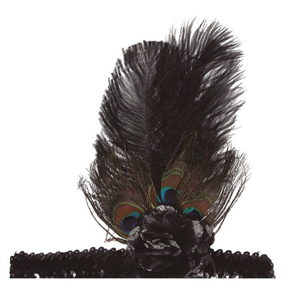 Zwarte Hoofdband Veren van Fiestas Guirca koop je bij Partywinkel