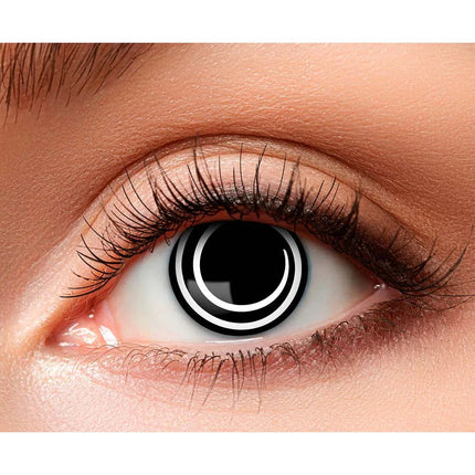 Zwarte Kleurlenzen Witte Spiraal 3Mnd van Boland koop je bij Partywinkel