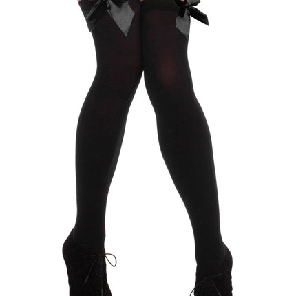 Zwarte Kousen Met Strik van Wilbers & Wilbers koop je bij Partywinkel