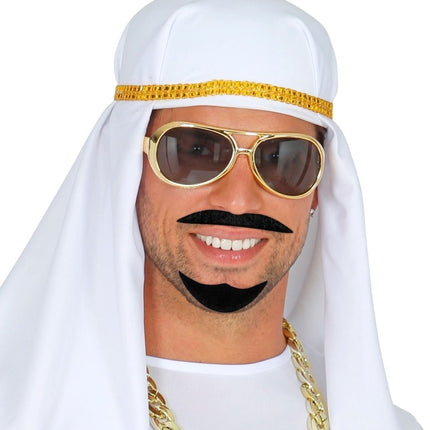 Zwarte Nep Baard Arabier van Widmann koop je bij Partywinkel