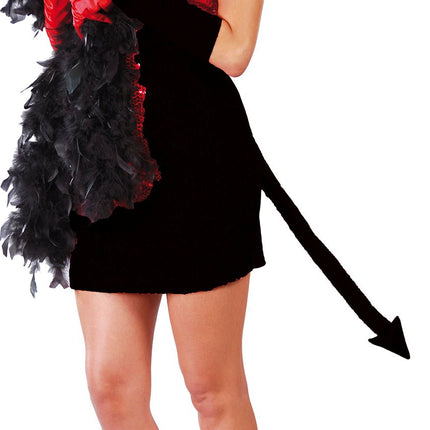 Zwarte Nep Staart Duivel 43cm van Fiestas Guirca koop je bij Partywinkel