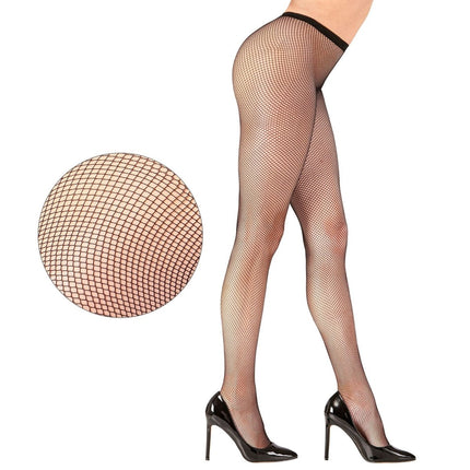 Zwarte Panty Visnet Stretch van Widmann koop je bij Partywinkel