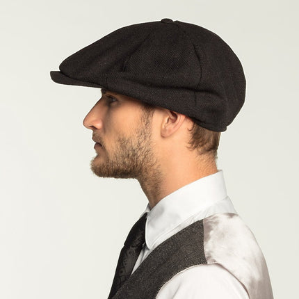Zwarte Pet Peaky Blinders Birmingham van Boland koop je bij Partywinkel