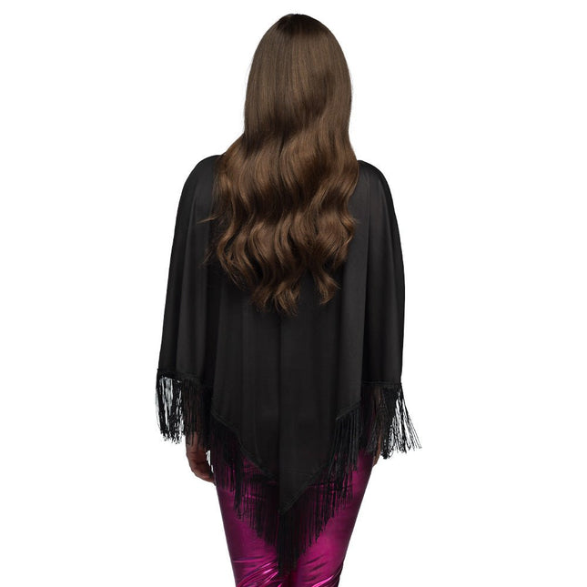 Zwarte Poncho Day Of The Dead van Boland koop je bij Partywinkel