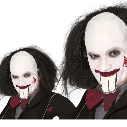 Zwarte Pruik Half Kaal van Fiestas Guirca koop je bij Partywinkel