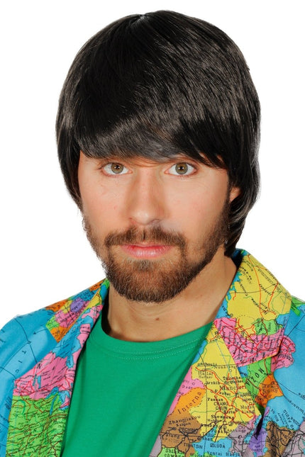 Zwarte Pruik Heren Luxe van Wilbers & Wilbers koop je bij Partywinkel