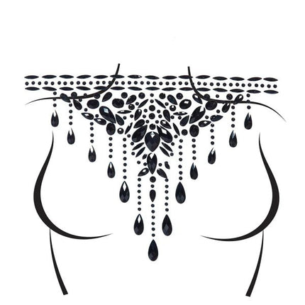 Zwarte Stickers Body Jewels Choker van Leg Avenue koop je bij Partywinkel