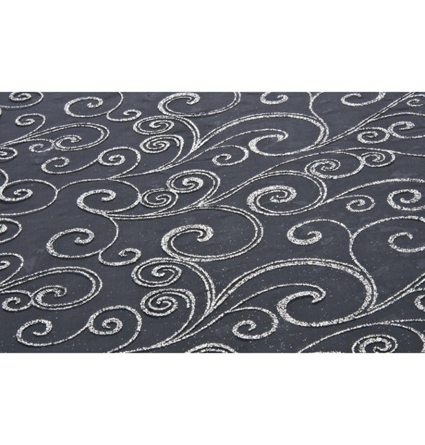 Zwarte Tafelloper Glitters 5M 36cm van CHAKS koop je bij Partywinkel