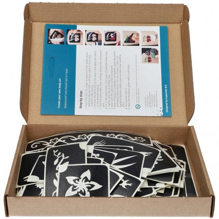 Zwarte Tattoo Stencil Festival 100st van Superstar koop je bij Partywinkel