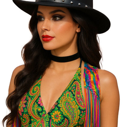 Zwarte vilten cowboyhoed met studs, voor volwassenen van Fiestas Guirca koop je bij Partywinkel