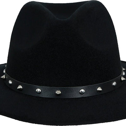Zwarte vilten cowboyhoed met studs, voor volwassenen van Fiestas Guirca koop je bij Partywinkel