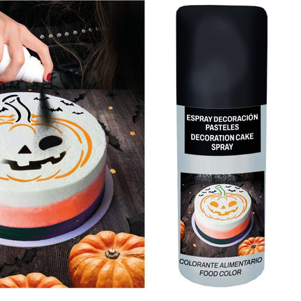 Zwarte Voedingskleurstof Spray 100ml - Partywinkel - 8434077179680