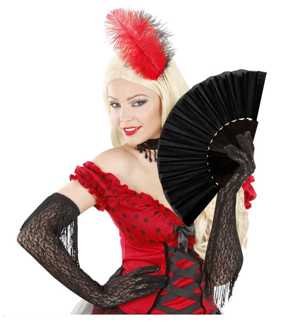 Zwarte Waaier Stof van Widmann koop je bij Partywinkel